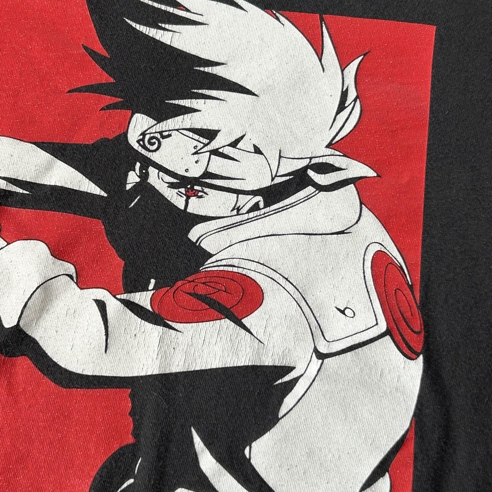 Kakashi Hatake Shirt Mens Large Black Naruto Shippuden‎ Collection Graphic Tee - Picture 5 of 8